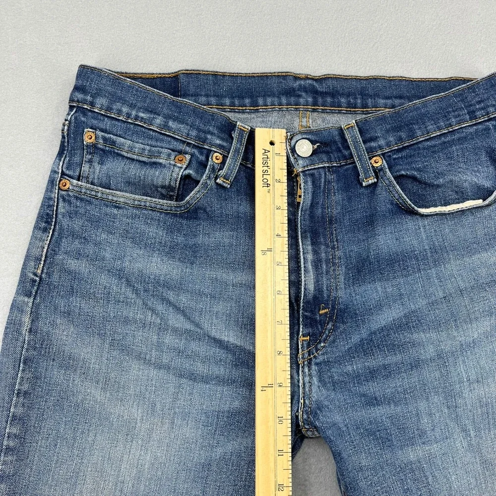 Levis 514 Mens Straight Fit Jeans Medium Wash Blue Denim Size 34 - Picture 6 of 16